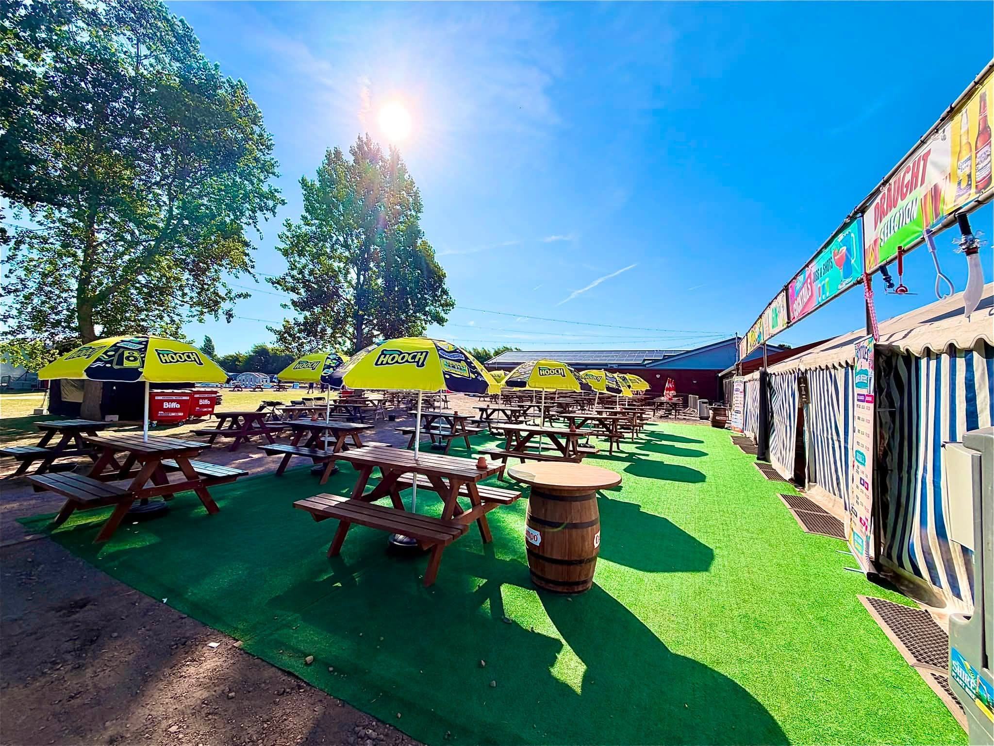Grange Fest food and outdoor bars